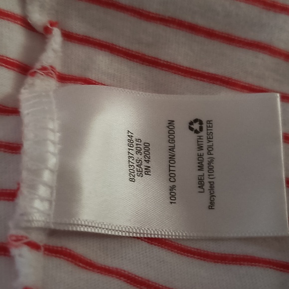 Basic Editions Cotton Red and White Striped Midi/Maxi Dress - Picture 4 of 6